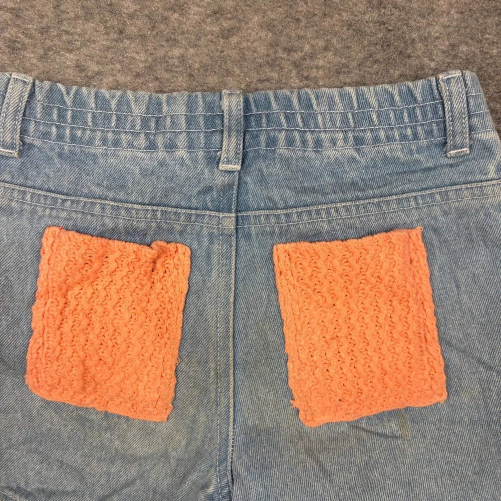 The Children's Place Denim Shorts Girls 6X/7 Butterfly Embroidered Crochet Patch